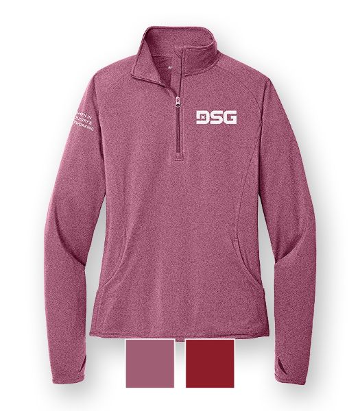 Picture of LST850 - Ladies Stretch 1/2 Zip Pullover